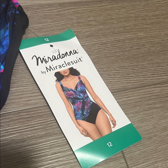 Miraclesuit One Piece in Vibrant Pink and Blue - Picture 2 of 7